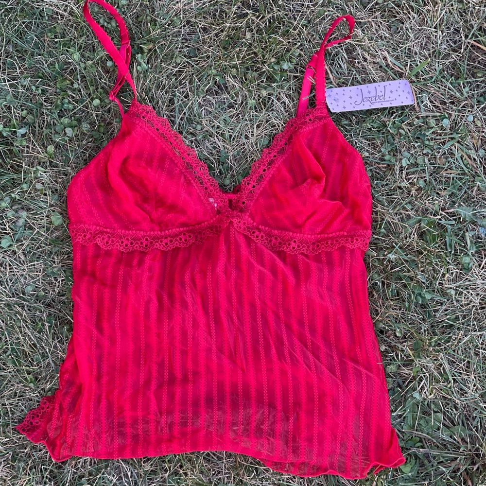Red Lingerie Cami Top NWT